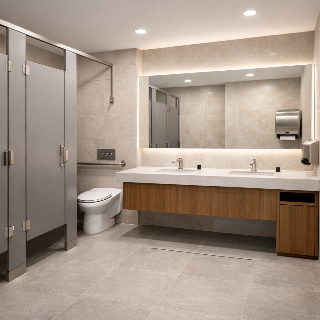 Touchless faucet package for government complex restrooms